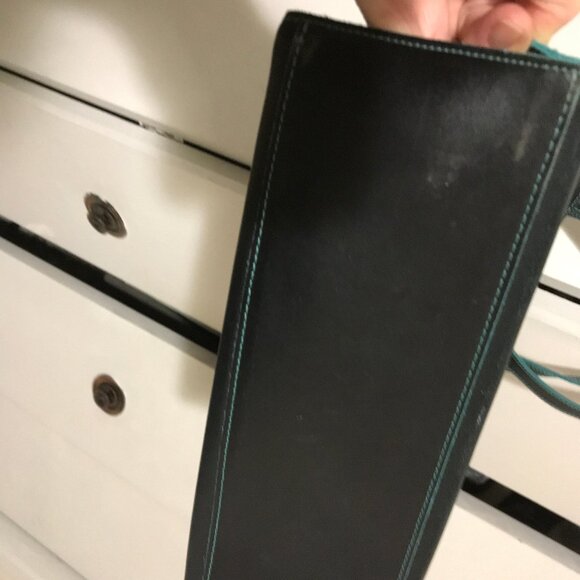 Danier Ladies Black Leather Purse/Tote Shoulder Bag - Picture 4 of 9